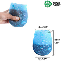SILICONE  GLASS CUP COLORFUL