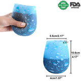 SILICONE  GLASS CUP COLORFUL