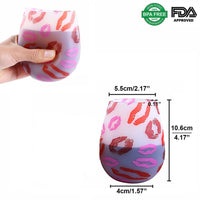 SILICONE  GLASS CUP COLORFUL