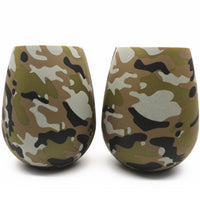 SILICONE  GLASS CUP COLORFUL