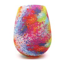 SILICONE  GLASS CUP COLORFUL
